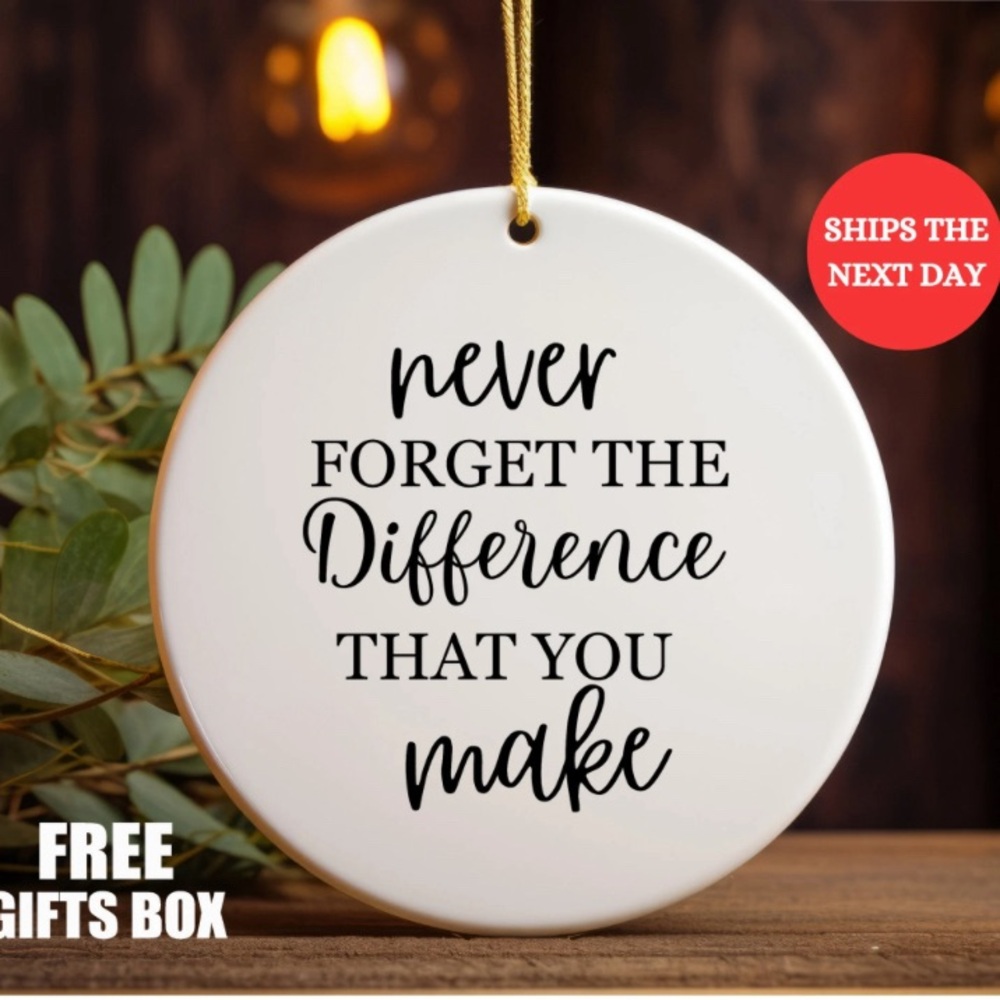 Thank You Ornament, Thank You Gift Appreciation Gift, Retirement Ornament.
